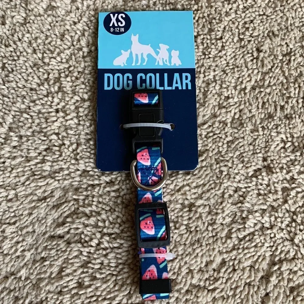 NWT‎ Watermelon Picnic Print Dog Collar size XS Small 8”- 12”